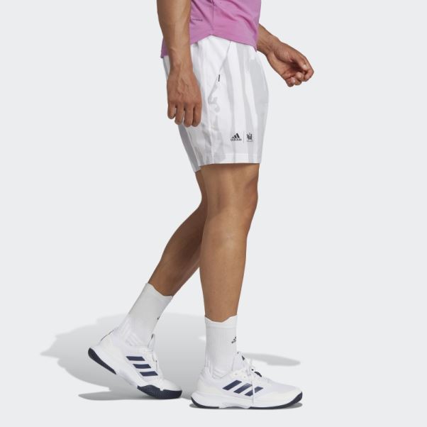 Short Adidas Tennis New York Graphique Blanc