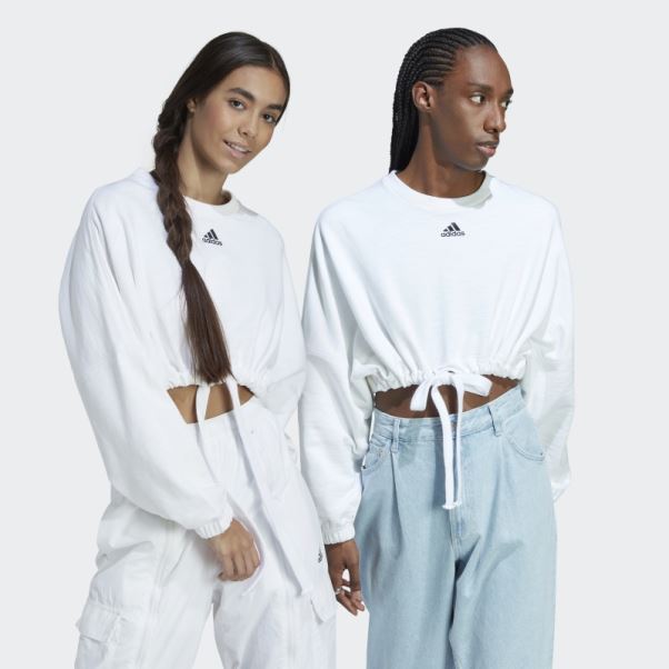 Sweat Adidas Dance Crop Polyvalent Blanc