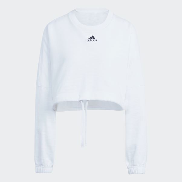 Sweat Adidas Dance Crop Polyvalent Blanc