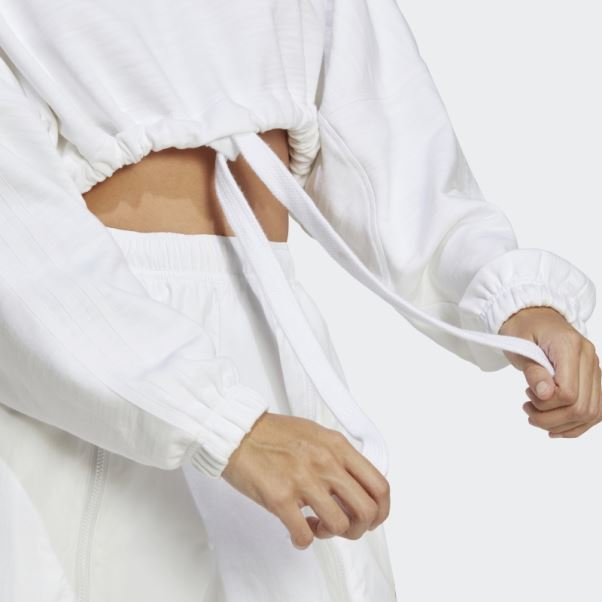 Sweat Adidas Dance Crop Polyvalent Blanc