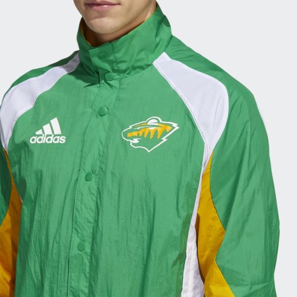 Veste Wild Reverse Retro Adidas Vert Moyen