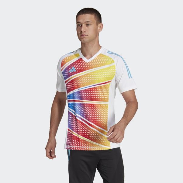 Maillot Graphique Tiro 23 Pro Manches Courtes Blanc Adidas
