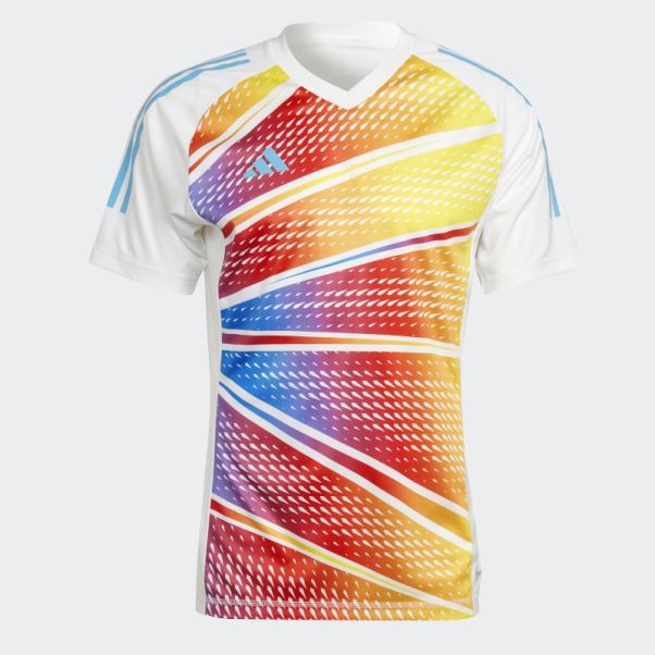 Maillot Graphique Tiro 23 Pro Manches Courtes Blanc Adidas