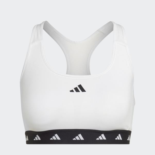 Soutien-gorge Techfit à Maintien Moyen Powerreact Training Blanc Adidas