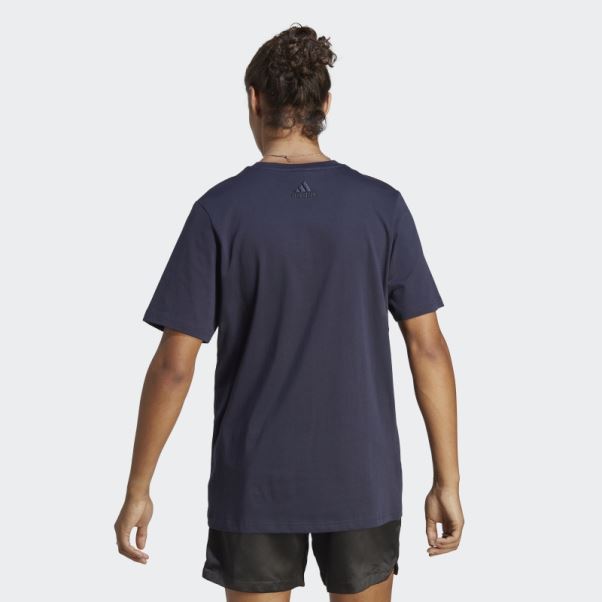 T-shirt Essentiel En Jersey Avec Gros Logo Adidas Ink