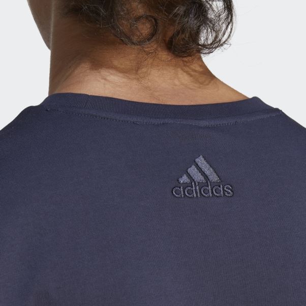 T-shirt Essentiel En Jersey Avec Gros Logo Adidas Ink