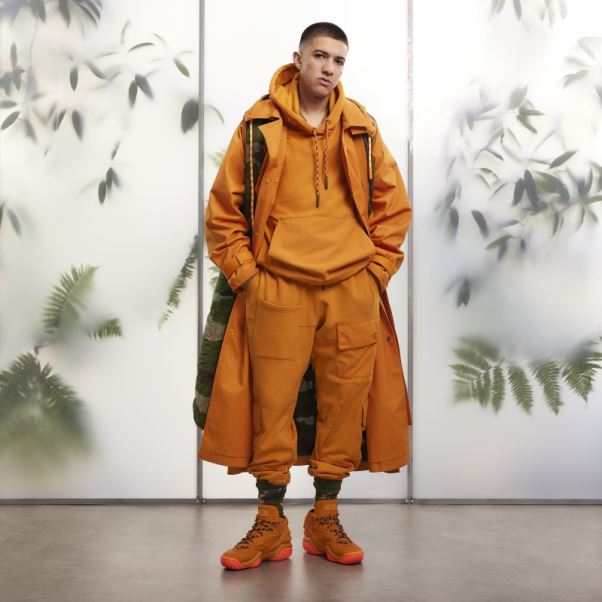 Manteau à Capuche En Sergé Deux-en-un Adidas Orange Focus (tous Genres)