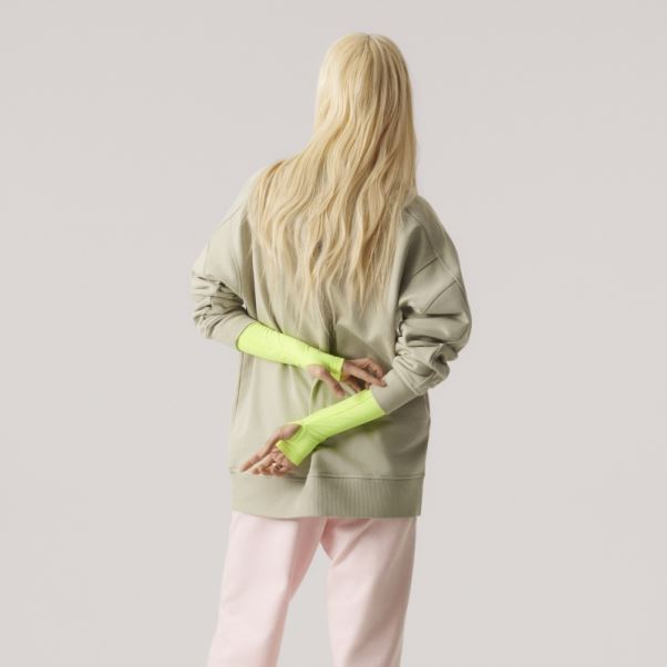 F Lime Adidas By Stella Mccartney Sweat-shirt Sportswear (neutre) Chaud