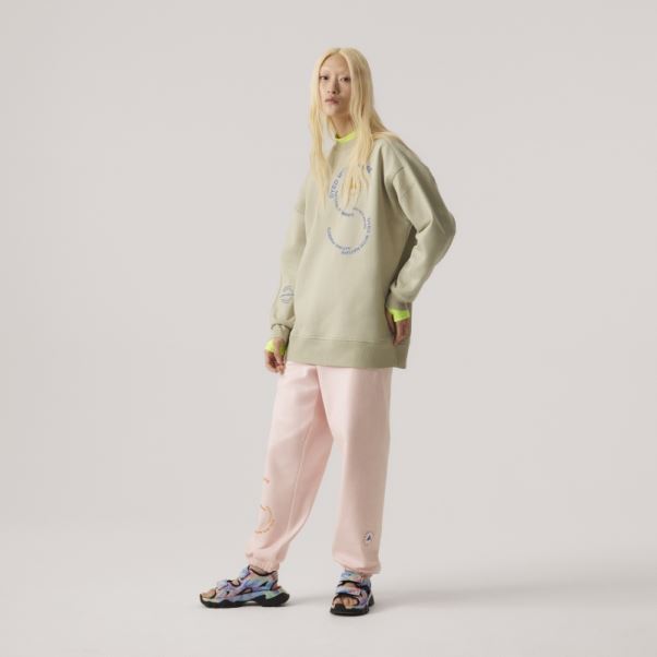 F Lime Adidas By Stella Mccartney Sweat-shirt Sportswear (neutre) Chaud