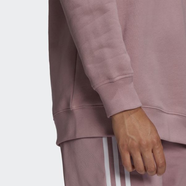 Sweat Ras Du Cou Adidas Mauve Trèfle