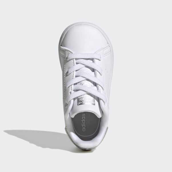 Chaussures Adidas Stan Smith Mode Argent