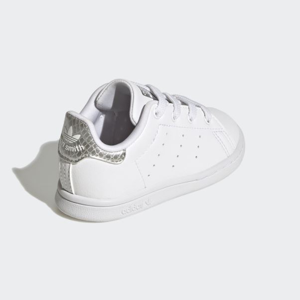 Chaussures Adidas Stan Smith Mode Argent