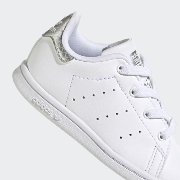 Chaussures Adidas Stan Smith Mode Argent