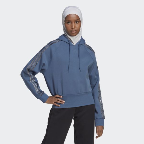 Sweat à Capuche Imprimé Adidas Steel