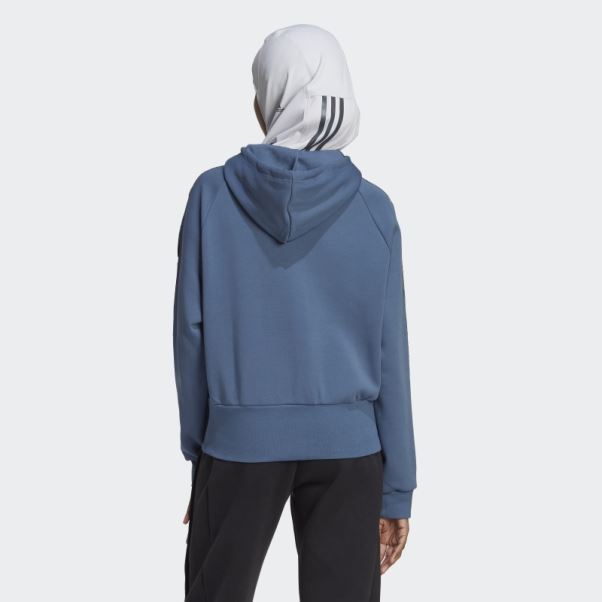 Sweat à Capuche Imprimé Adidas Steel