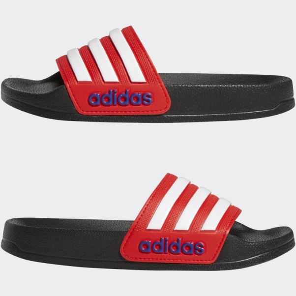 Claquettes De Douche Adidas Adilette Rouges