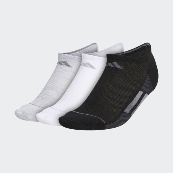 Chaussettes élégantes Noires Adidas Superlite Stripe Invisibles 3 Paires