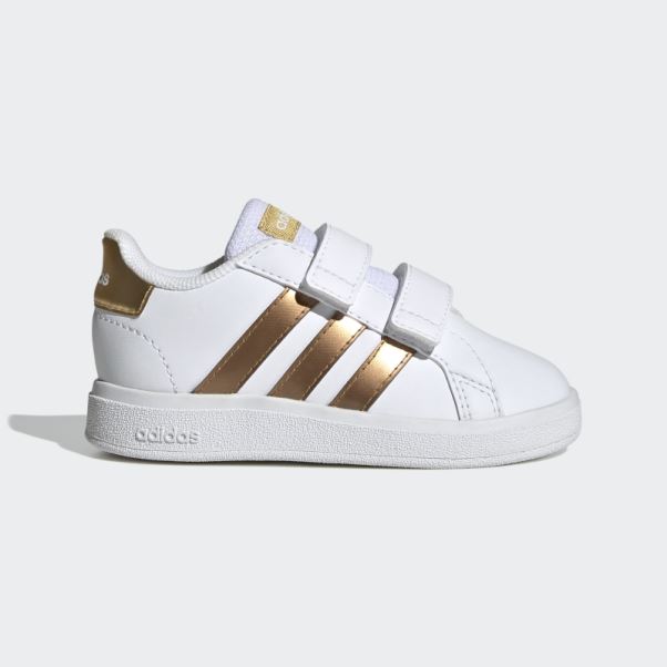 Chaussures à Scratch Adidas Grand Court Lifestyle Court Blanc