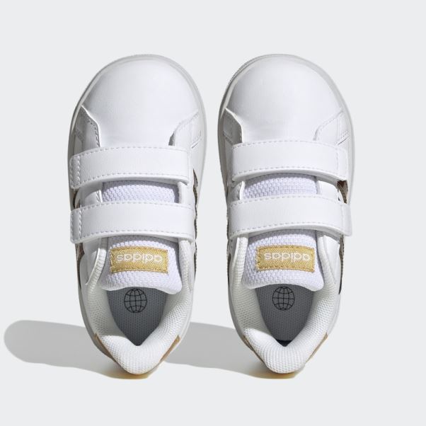 Chaussures à Scratch Adidas Grand Court Lifestyle Court Blanc