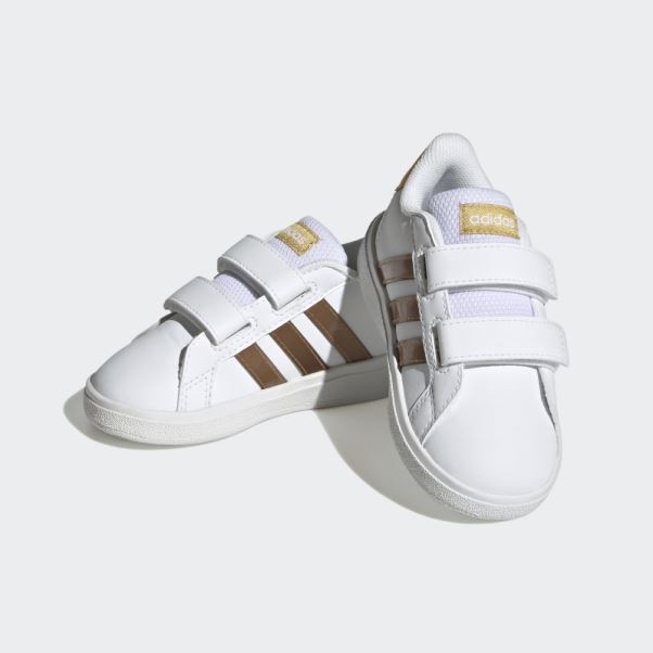 Chaussures à Scratch Adidas Grand Court Lifestyle Court Blanc