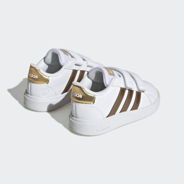 Chaussures à Scratch Adidas Grand Court Lifestyle Court Blanc
