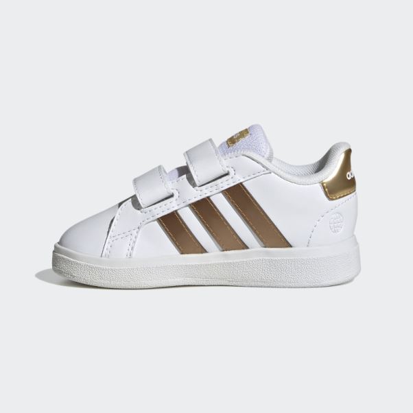 Chaussures à Scratch Adidas Grand Court Lifestyle Court Blanc