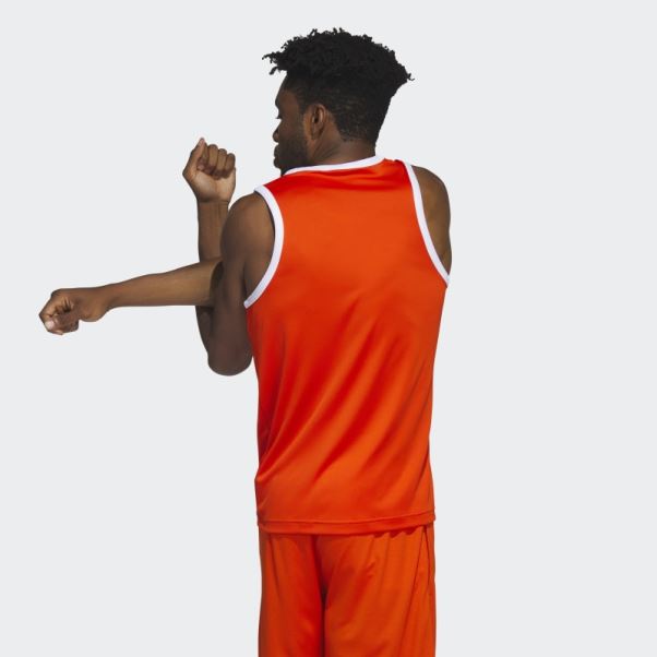 Adidas Legends Basketball 3-stripes Débardeur Fashion Orange