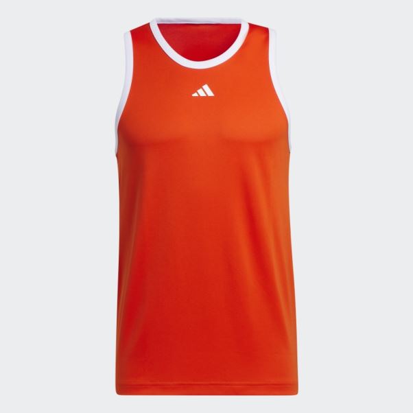 Adidas Legends Basketball 3-stripes Débardeur Fashion Orange