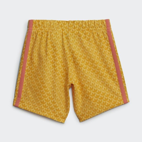 Ensemble Short Et T-shirt Adidas Blanc Imprimé Graphique