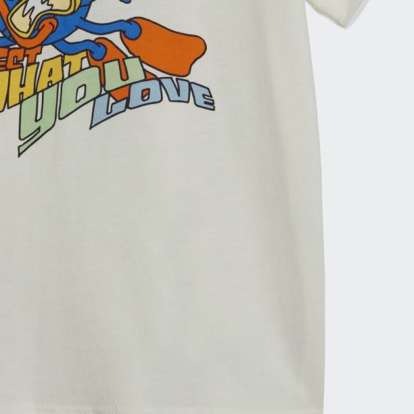 Ensemble Short Et T-shirt Adidas Blanc Imprimé Graphique