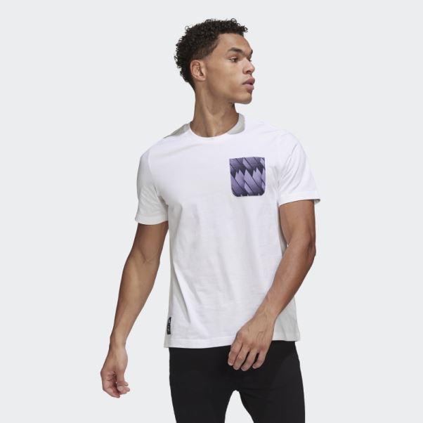 Adidas T-shirt Graphique Real Madrid Blanc