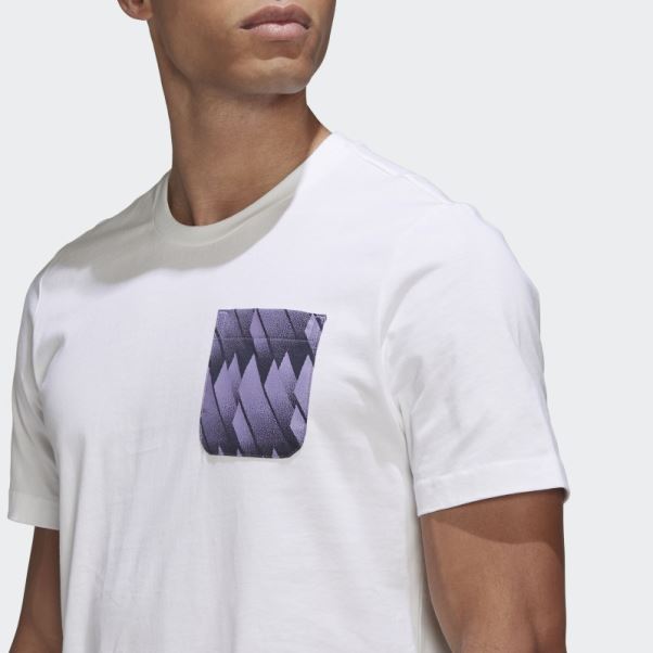 Adidas T-shirt Graphique Real Madrid Blanc
