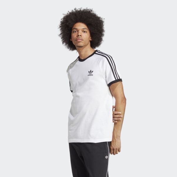 T-shirt Adicolor Classics 3 Bandes Blanc Adidas