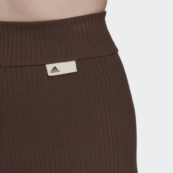 Adidas Studio Lounge Marron Short Côtelé