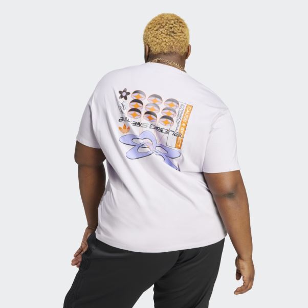 T-shirt Ample Graphique Adidas Silver Dawn Always Original (taille Plus)