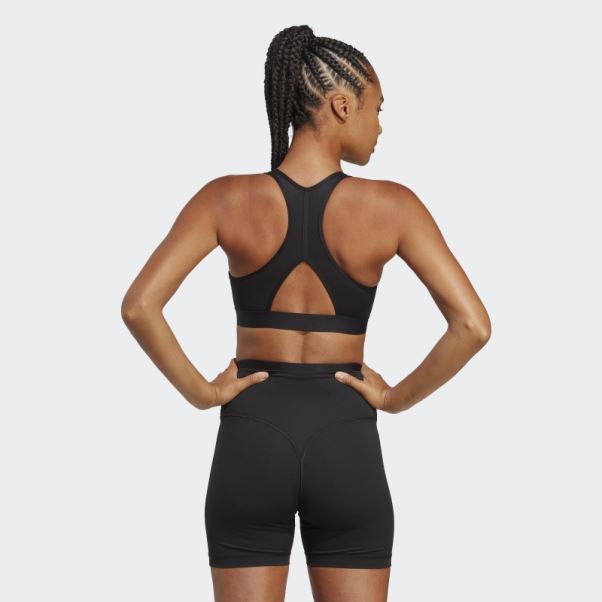 Soutien-gorge à Maintien Moyen Sports Club Noir Adidas Stylé