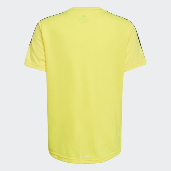 Adidas Designed 2 Move 3-stripes T-shirt Jaune