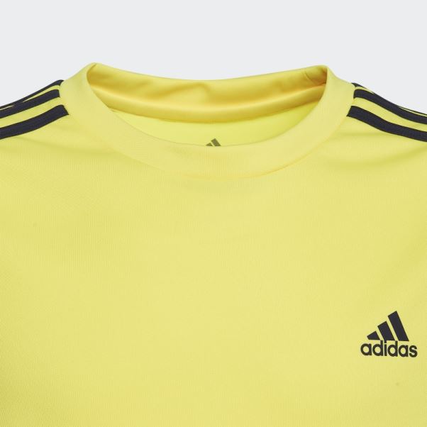 Adidas Designed 2 Move 3-stripes T-shirt Jaune