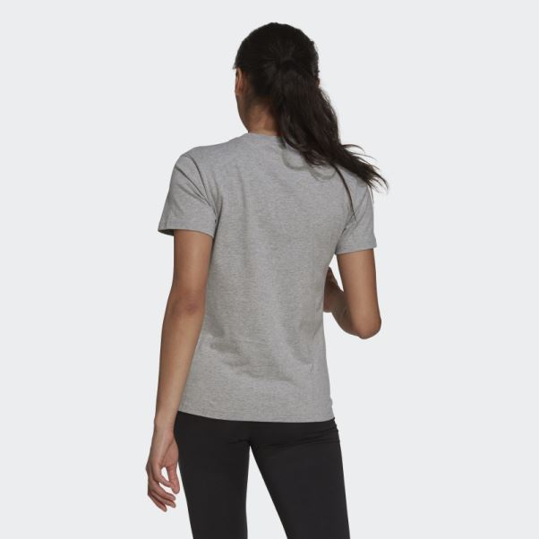 T-shirt Logo Adidas Essentials Gris Moyen