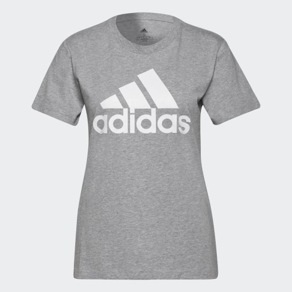 T-shirt Logo Adidas Essentials Gris Moyen