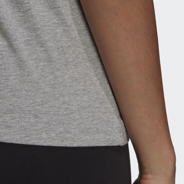 T-shirt Logo Adidas Essentials Gris Moyen