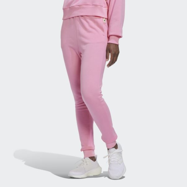 Pantalon Adidas Studio Lounge Taille Haute Rose