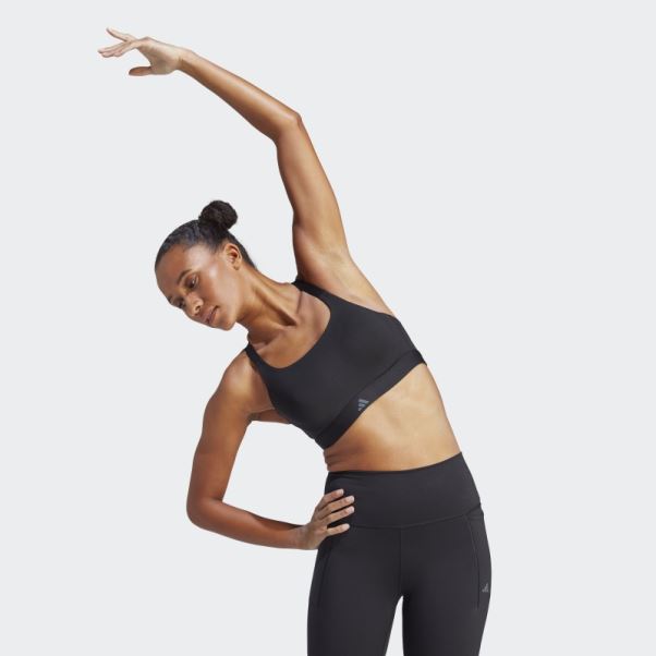 Soutien-gorge D'entraînement à Maintien élevé Adidas Impact Luxe Sur Mesure Noir