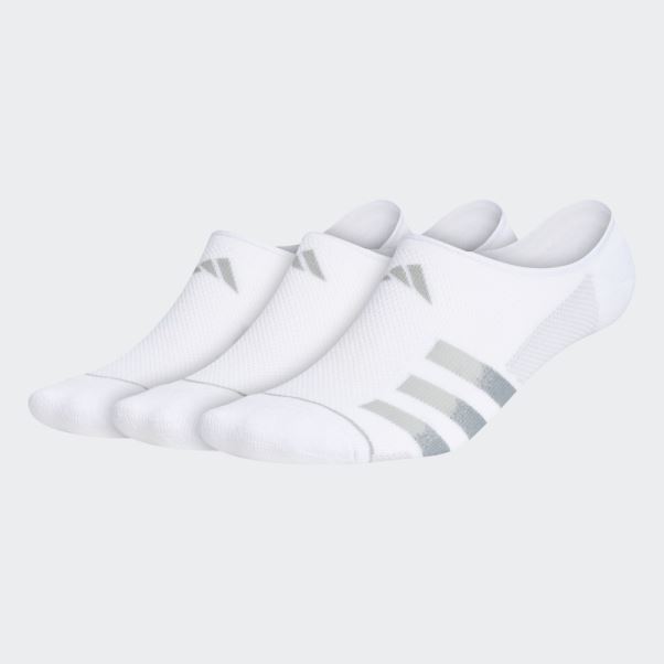 Adidas Superlite Stripe Super-no-show Chaussettes 3 Paires Blanc