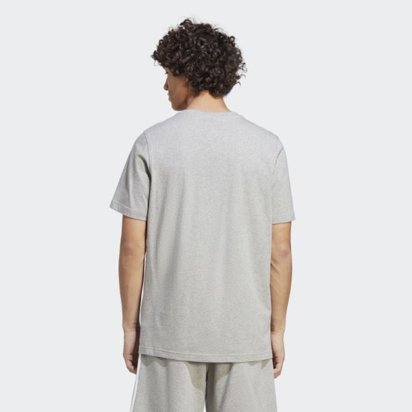 Tee Shirt Adicolor Classics Trèfle Gris Moyen Adidas