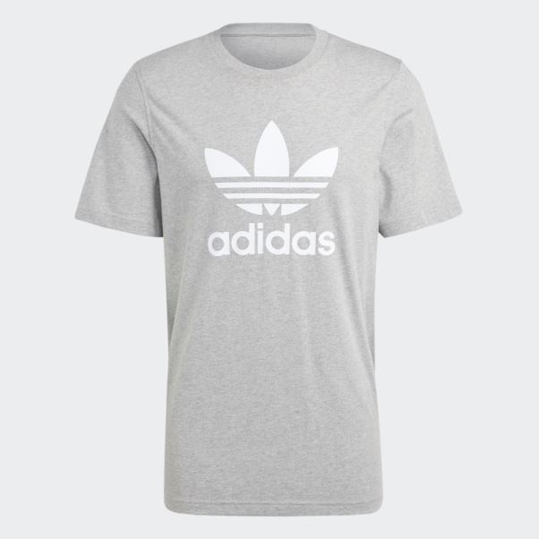 Tee Shirt Adicolor Classics Trèfle Gris Moyen Adidas