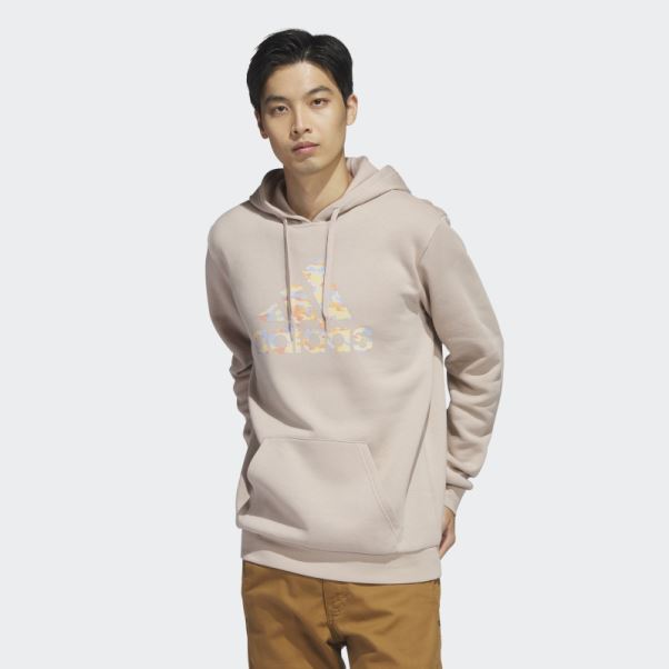 Sweat à Capuche Camouflage Adidas Sportswear Taupe