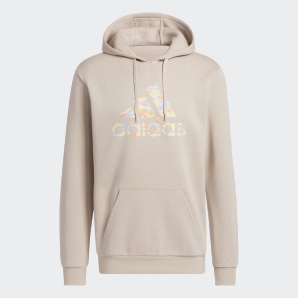 Sweat à Capuche Camouflage Adidas Sportswear Taupe