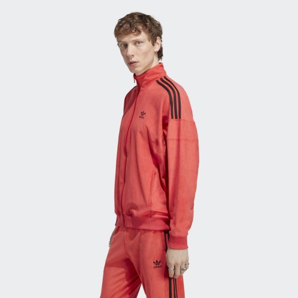 Veste De Survêtement En Peluche Adidas Adicolor Classics Rouge
