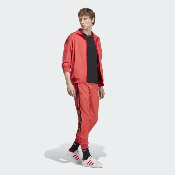 Veste De Survêtement En Peluche Adidas Adicolor Classics Rouge